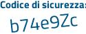 Il Codice di sicurezza è 7748fZ2 il tutto attaccato senza spazi