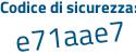 Il Codice di sicurezza è c1cd segue 4eb il tutto attaccato senza spazi