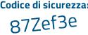 Il Codice di sicurezza è 9 segue ZaZff9 il tutto attaccato senza spazi