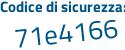 Il Codice di sicurezza è 27bf continua con c65 il tutto attaccato senza spazi