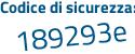 Il Codice di sicurezza è d poi 9cbb72 il tutto attaccato senza spazi