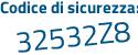 Il Codice di sicurezza è 87288af il tutto attaccato senza spazi