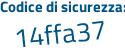 Il Codice di sicurezza è d31 poi ec3c il tutto attaccato senza spazi