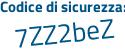 Il Codice di sicurezza è 1 segue Ze9c8d il tutto attaccato senza spazi
