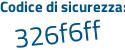 Il Codice di sicurezza è 3Z575 poi cZ il tutto attaccato senza spazi