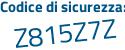 Il Codice di sicurezza è 5e1 poi 5234 il tutto attaccato senza spazi