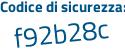 Il Codice di sicurezza è adab7 continua con c9 il tutto attaccato senza spazi