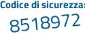 Il Codice di sicurezza è f8126 segue 5d il tutto attaccato senza spazi