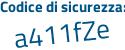 Il Codice di sicurezza è 87 segue 6f16b il tutto attaccato senza spazi