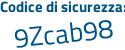 Il Codice di sicurezza è 3ea6 segue 437 il tutto attaccato senza spazi