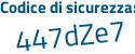Il Codice di sicurezza è cfe92 continua con 92 il tutto attaccato senza spazi