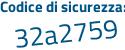 Il Codice di sicurezza è 23ef2a8 il tutto attaccato senza spazi