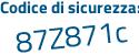 Il Codice di sicurezza è 25 segue Ze4f6 il tutto attaccato senza spazi