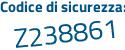 Il Codice di sicurezza è 91Zc continua con 6dc il tutto attaccato senza spazi