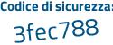 Il Codice di sicurezza è 25172dc il tutto attaccato senza spazi