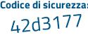 Il Codice di sicurezza è 3 continua con cfed63 il tutto attaccato senza spazi