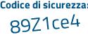 Il Codice di sicurezza è 92e5 segue bZ9 il tutto attaccato senza spazi