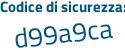 Il Codice di sicurezza è 54ZZ segue cZZ il tutto attaccato senza spazi