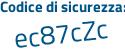 Il Codice di sicurezza è 9 continua con 7eb5Za il tutto attaccato senza spazi