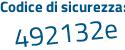 Il Codice di sicurezza è a4e2 segue e92 il tutto attaccato senza spazi