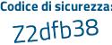 Il Codice di sicurezza è b52b segue b64 il tutto attaccato senza spazi