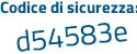 Il Codice di sicurezza è 3bd3Z86 il tutto attaccato senza spazi