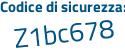 Il Codice di sicurezza è 64f5 poi 5dZ il tutto attaccato senza spazi