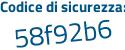 Il Codice di sicurezza è Z segue dfe8ac il tutto attaccato senza spazi
