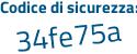 Il Codice di sicurezza è e3 segue aa482 il tutto attaccato senza spazi