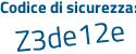 Il Codice di sicurezza è eb381Z1 il tutto attaccato senza spazi