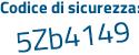 Il Codice di sicurezza è c1aa continua con cc9 il tutto attaccato senza spazi