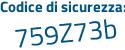 Il Codice di sicurezza è 41 segue 51bd4 il tutto attaccato senza spazi