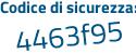 Il Codice di sicurezza è cd continua con 9dbb4 il tutto attaccato senza spazi