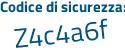 Il Codice di sicurezza è a4 continua con 73Z7f il tutto attaccato senza spazi