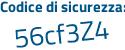Il Codice di sicurezza è be42 segue a69 il tutto attaccato senza spazi