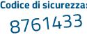 Il Codice di sicurezza è fZZbdfc il tutto attaccato senza spazi