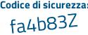 Il Codice di sicurezza è 5 continua con c3a94a il tutto attaccato senza spazi