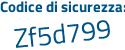 Il Codice di sicurezza è 2f85552 il tutto attaccato senza spazi