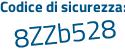 Il Codice di sicurezza è 2Zcc poi eca il tutto attaccato senza spazi