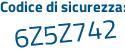 Il Codice di sicurezza è dcZ14e3 il tutto attaccato senza spazi