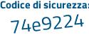 Il Codice di sicurezza è 488759Z il tutto attaccato senza spazi