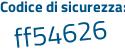 Il Codice di sicurezza è d7dcabd il tutto attaccato senza spazi