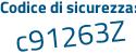 Il Codice di sicurezza è 5938bZ1 il tutto attaccato senza spazi