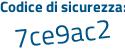 Il Codice di sicurezza è 6a poi a2212 il tutto attaccato senza spazi