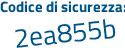 Il Codice di sicurezza è 1b7f segue 621 il tutto attaccato senza spazi