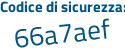 Il Codice di sicurezza è 6aa91 poi d5 il tutto attaccato senza spazi