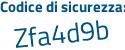 Il Codice di sicurezza è 7eZZ continua con 8d9 il tutto attaccato senza spazi
