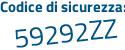 Il Codice di sicurezza è e29167c il tutto attaccato senza spazi