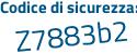 Il Codice di sicurezza è bde poi 45d7 il tutto attaccato senza spazi