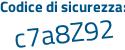 Il Codice di sicurezza è fZaed poi 1e il tutto attaccato senza spazi